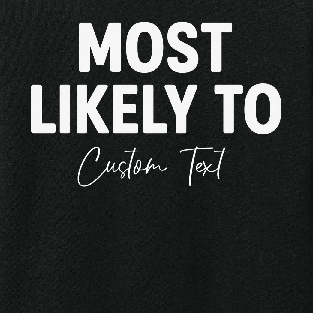 Most Likely To Personalized Kids Long Sleeve Pajamas - Front - Close-up