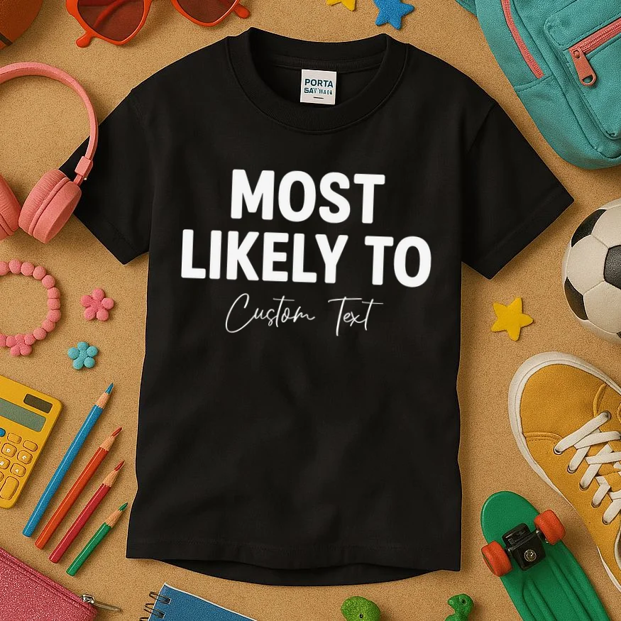 Most Likely To Personalized Kids T-Shirt - Front 2