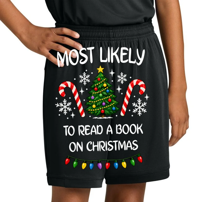 Most Likely to Christmas Personalized Phrase Gift -  Funny Christmas Activity Custom Design Kids Shorts - Front 1