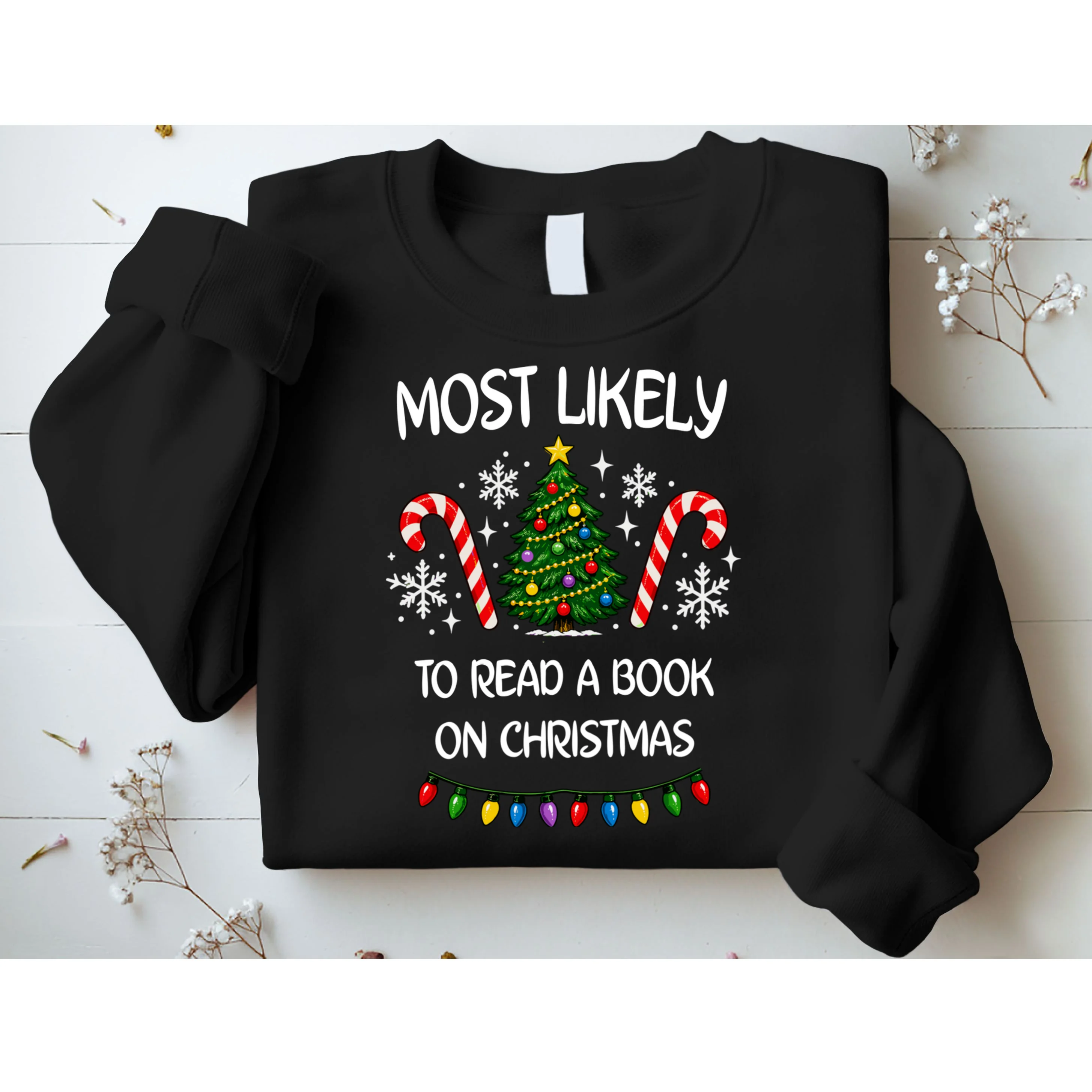 Most Likely to Christmas Personalized Phrase Gift -  Funny Christmas Activity Custom Design Men's Sweatshirt - Front 1
