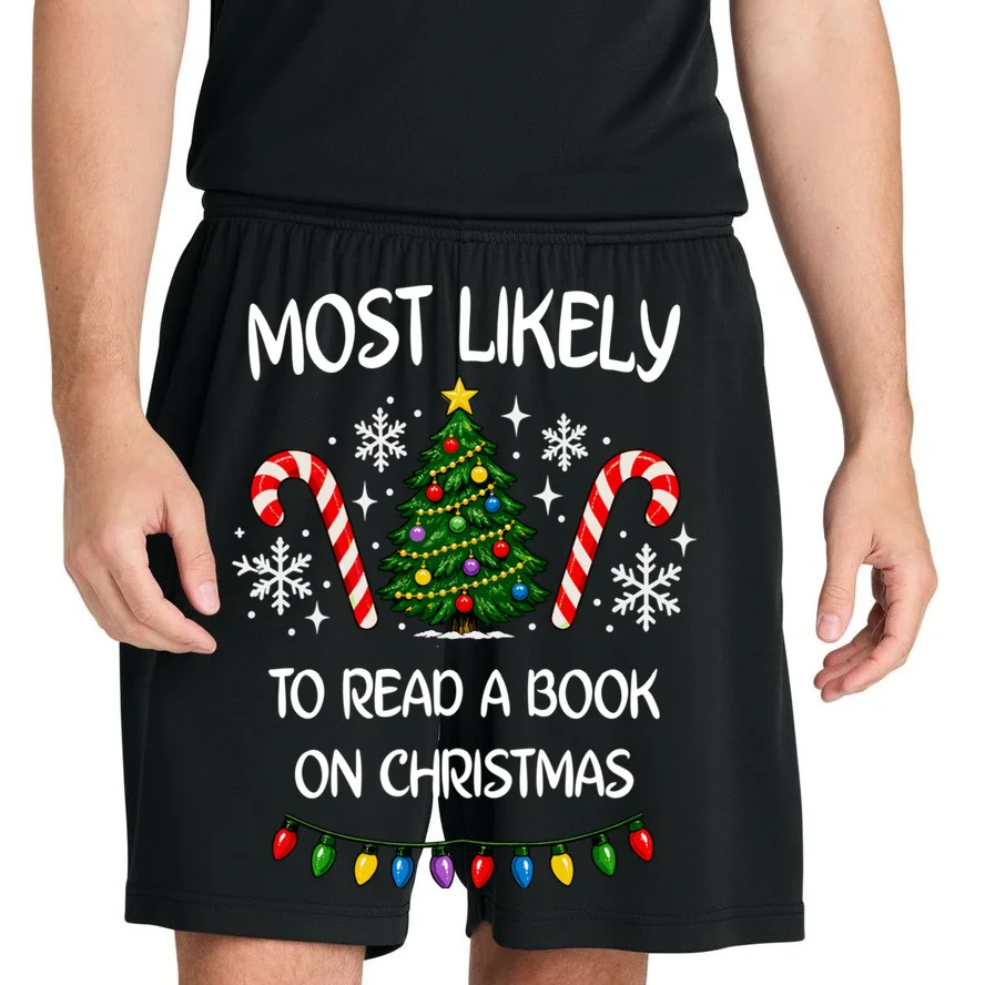 Most Likely to Christmas Personalized Phrase Gift -  Funny Christmas Activity Custom Design Men's Shorts - Front 1
