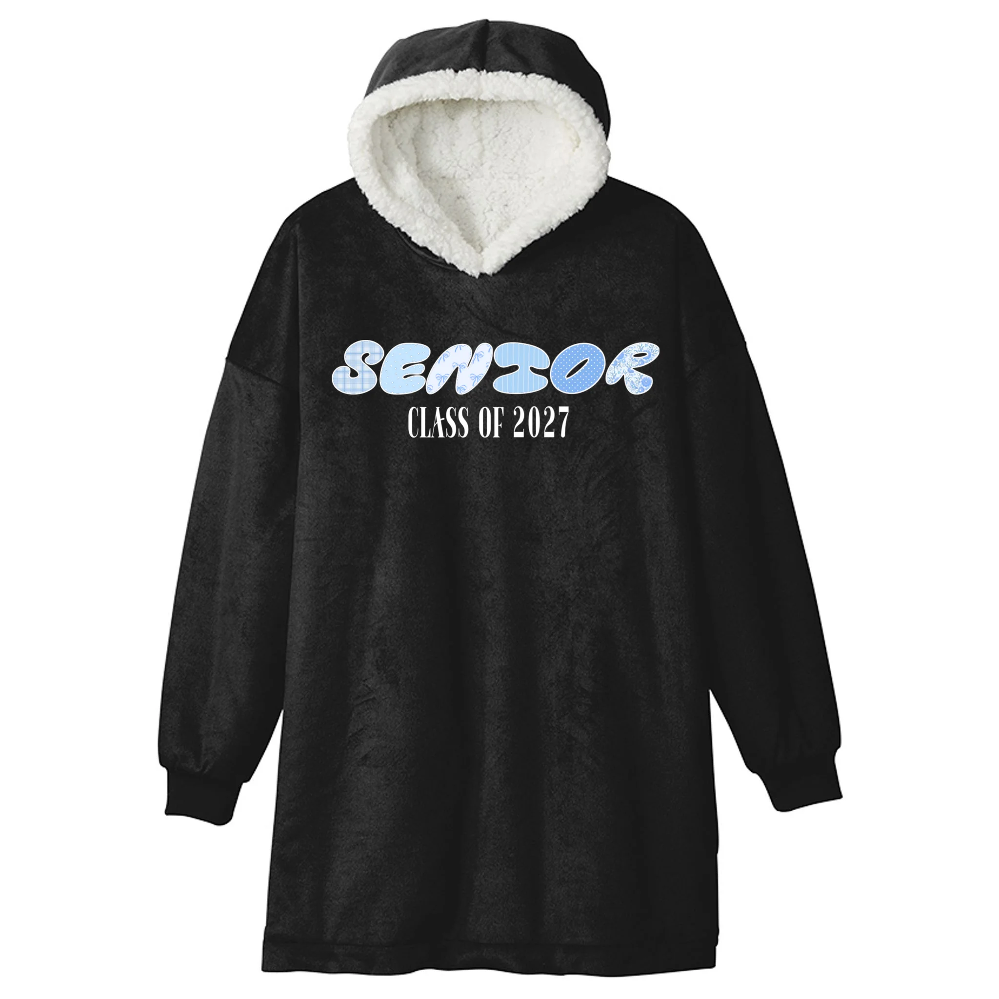 Cute Senior Class of Custom Year Hooded Blanket - Front