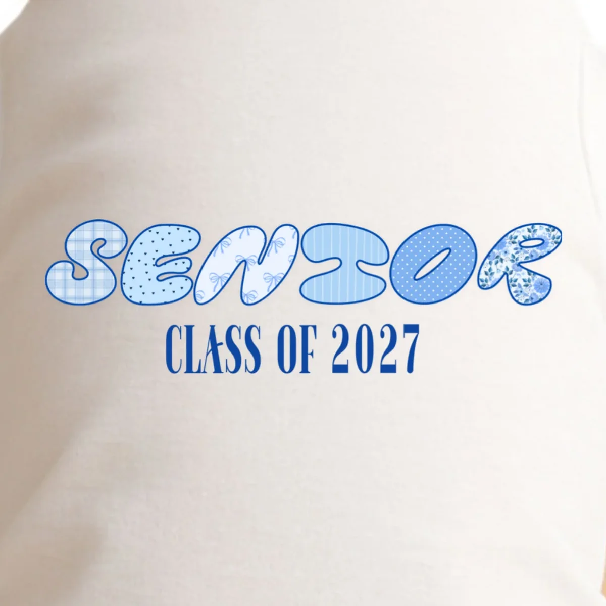 Cute Senior Class of Custom Year Doggie Tank - Front - Close-up