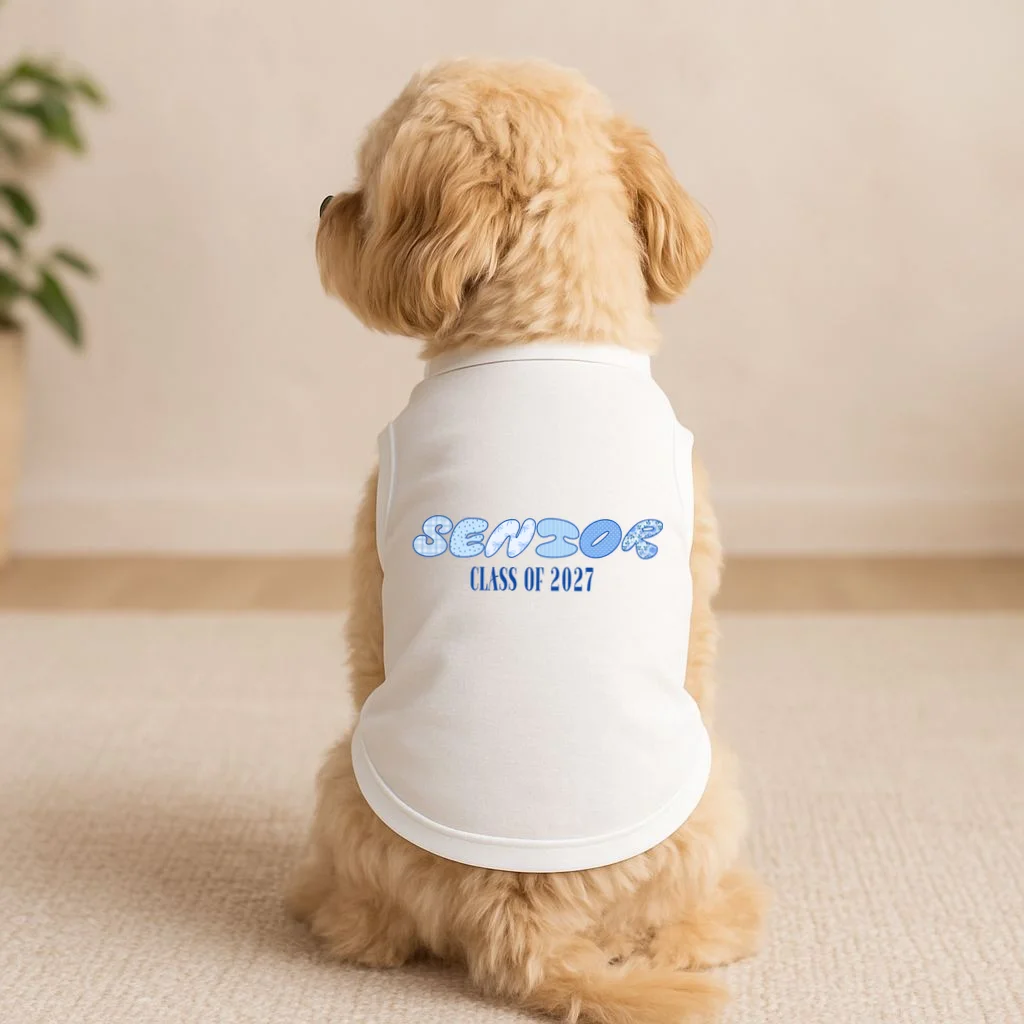 Cute Senior Class of Custom Year Doggie Tank - Front 1