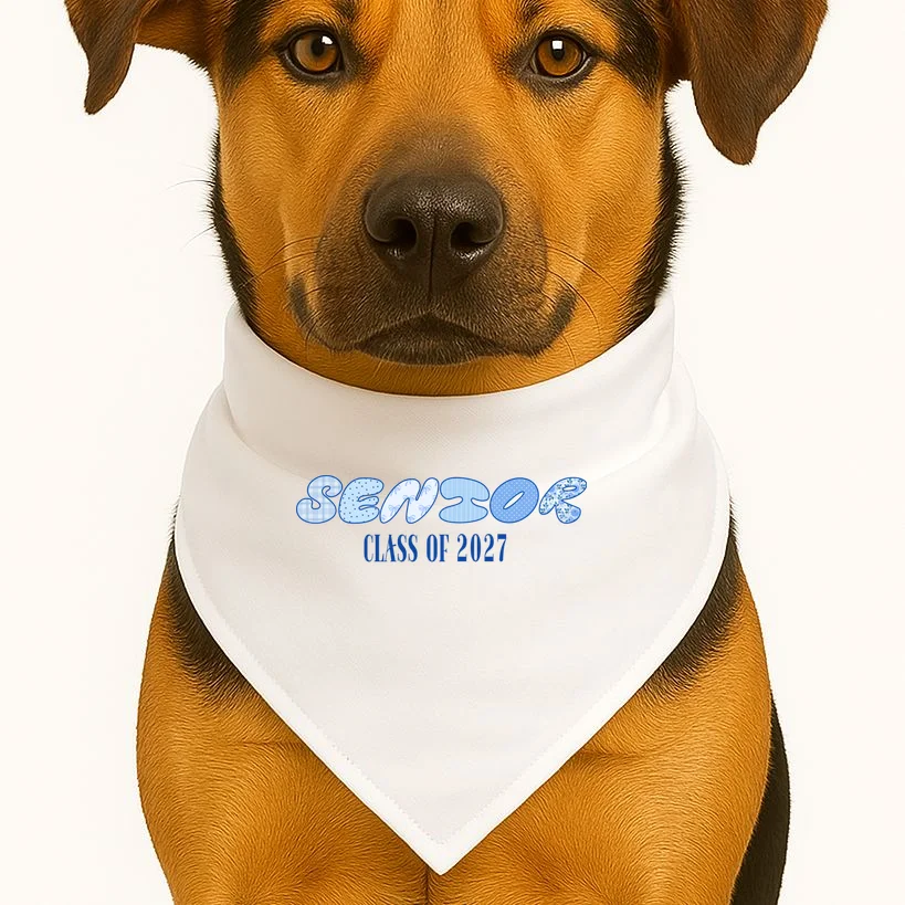 Cute Senior Class of Custom Year Dog Bandana - Front 1