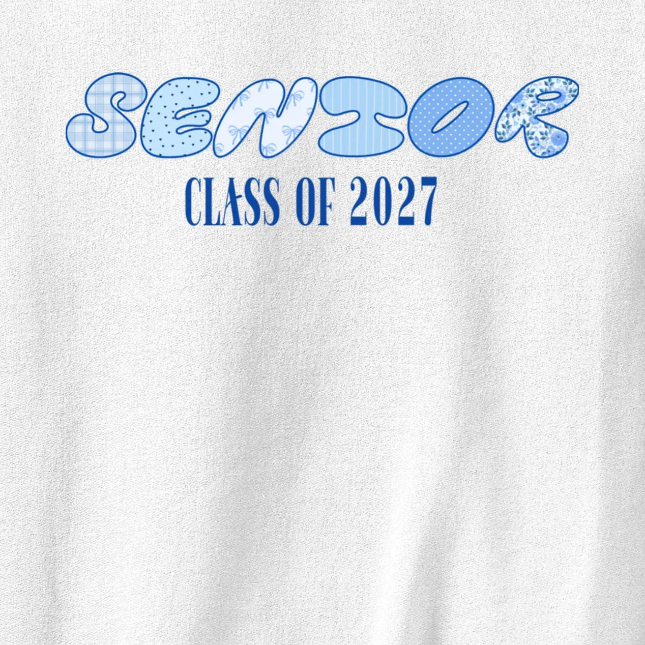 Cute Senior Class of Custom Year Men's Sweatshirt - Front - Close-up