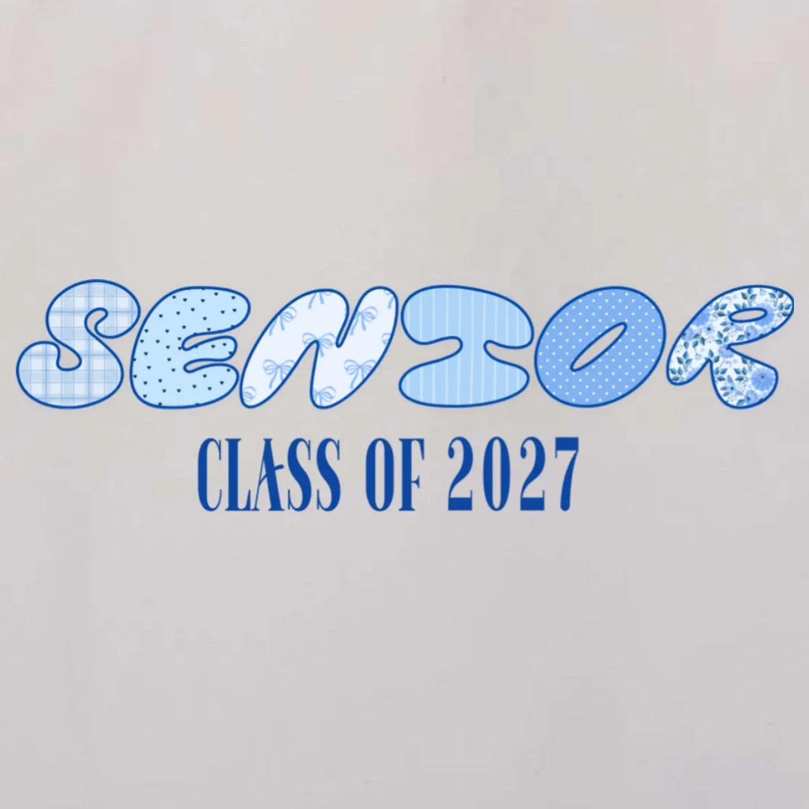 Cute Senior Class of Custom Year Tote Bag - Front - Close-up