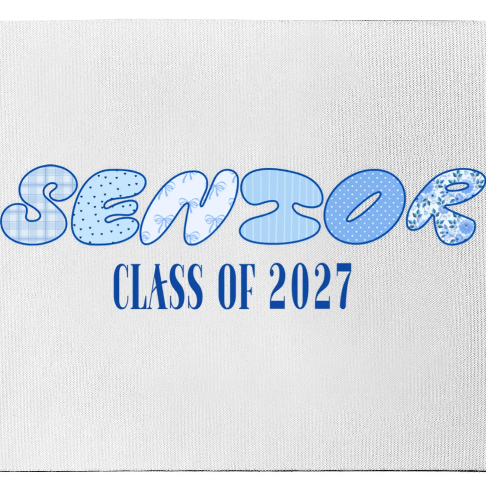 Cute Senior Class of Custom Year Mouse Pad - Front - Close-up