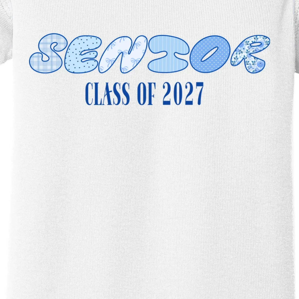 Cute Senior Class of Custom Year Baby Bodysuit - Front - Close-up