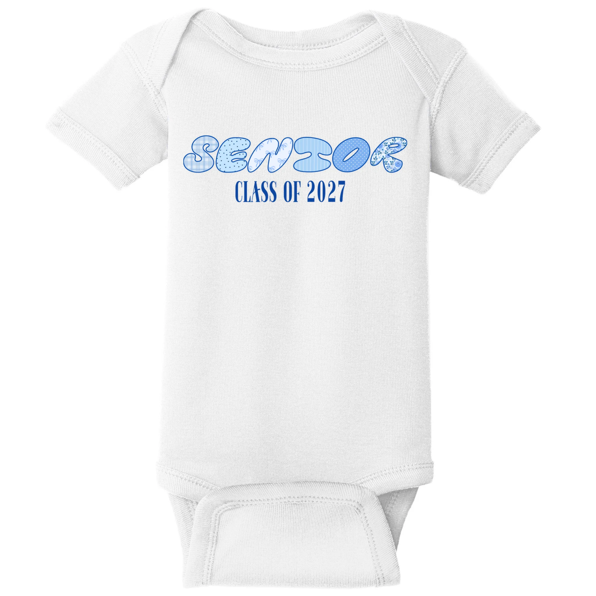 Cute Senior Class of Custom Year Baby Bodysuit Front