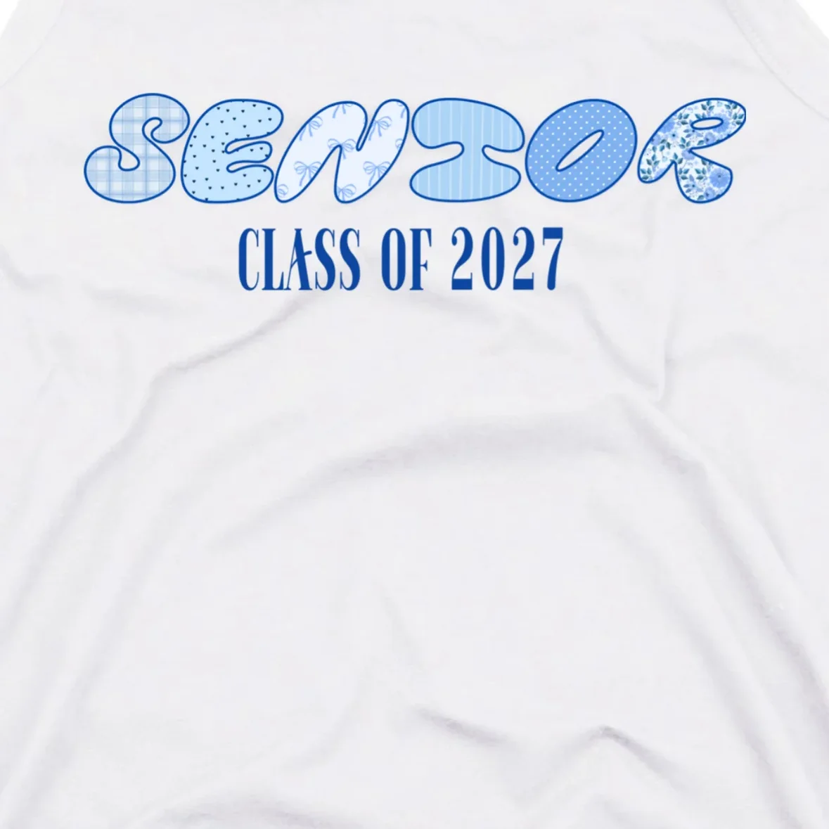Cute Senior Class of Custom Year Men's Tank Top - Front - Close-up