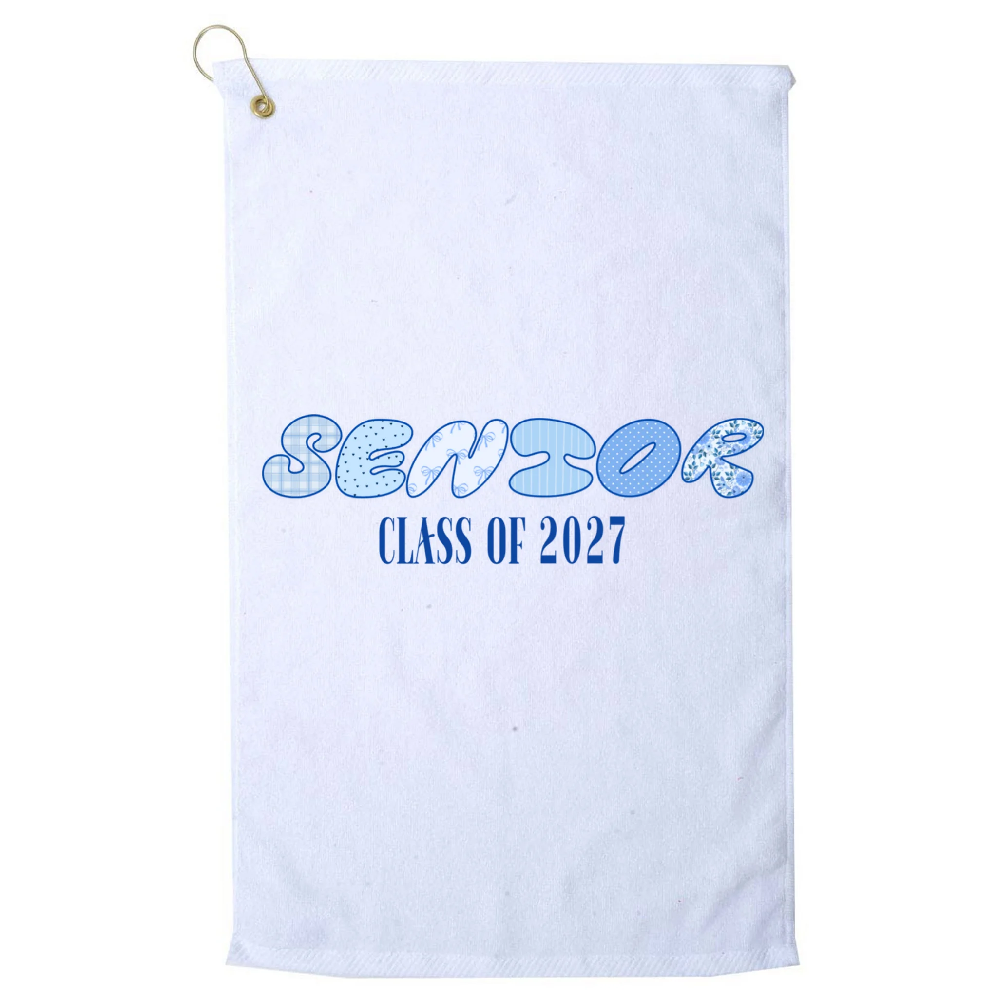 Cute Senior Class of Custom Year Golf Towel - Front