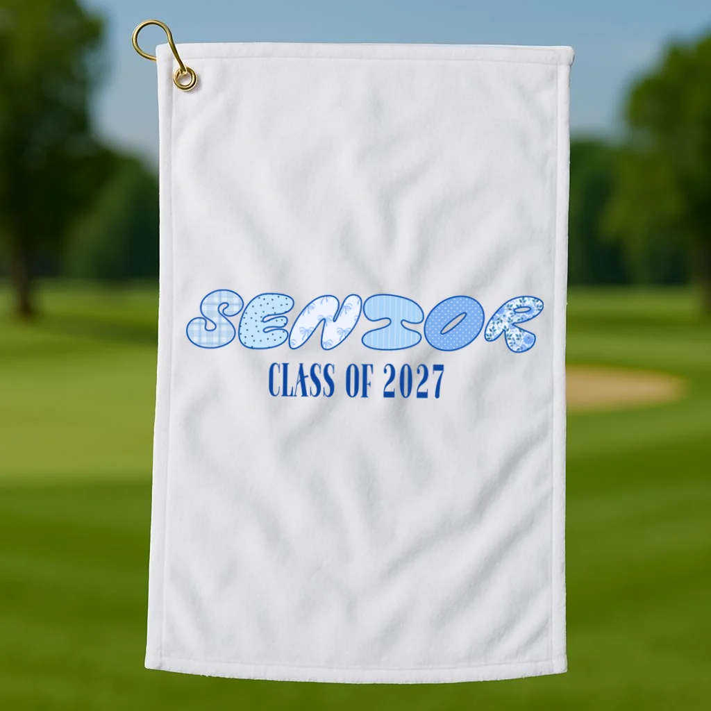 Cute Senior Class of Custom Year Golf Towel - Front 1