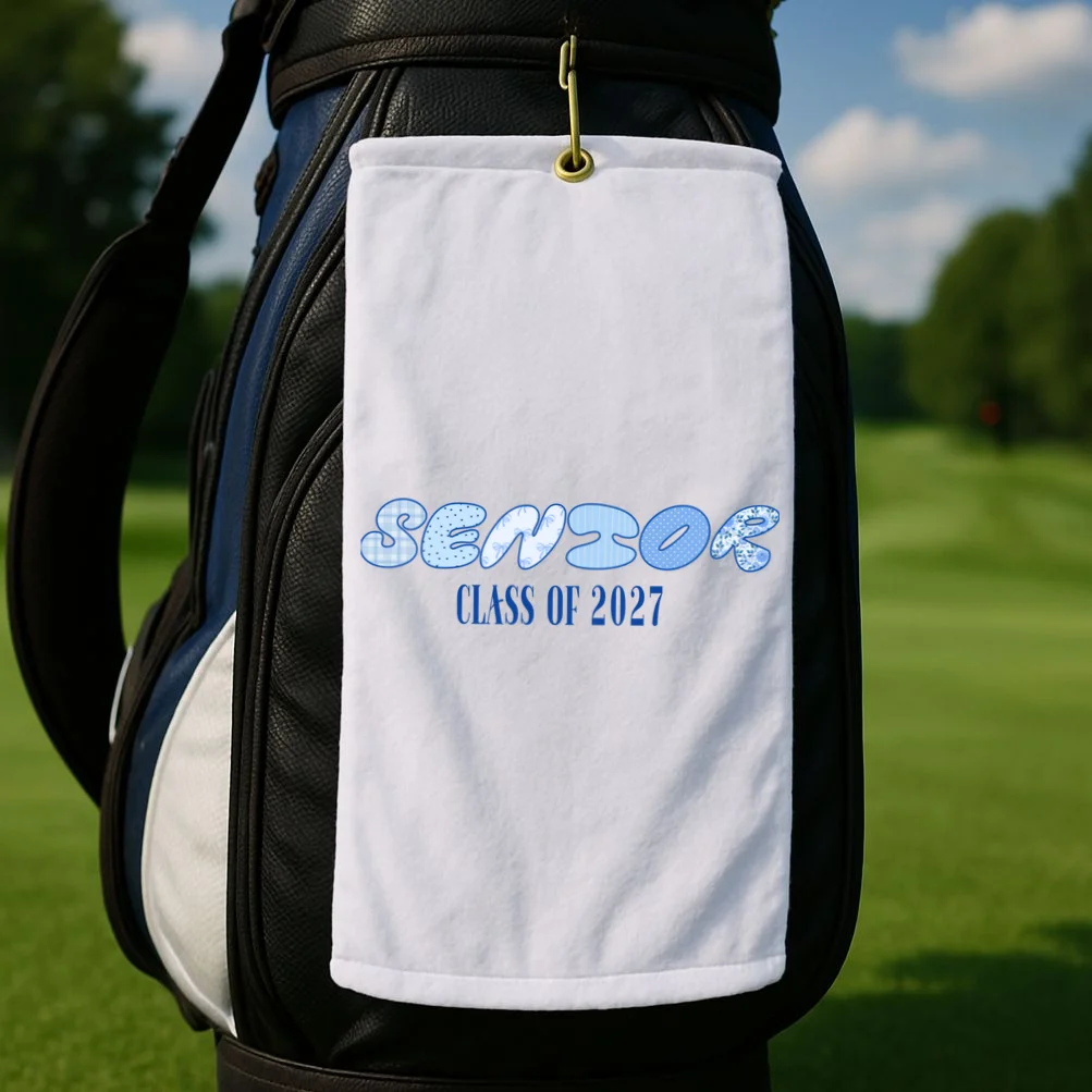Cute Senior Class of Custom Year Golf Towel - Front 2