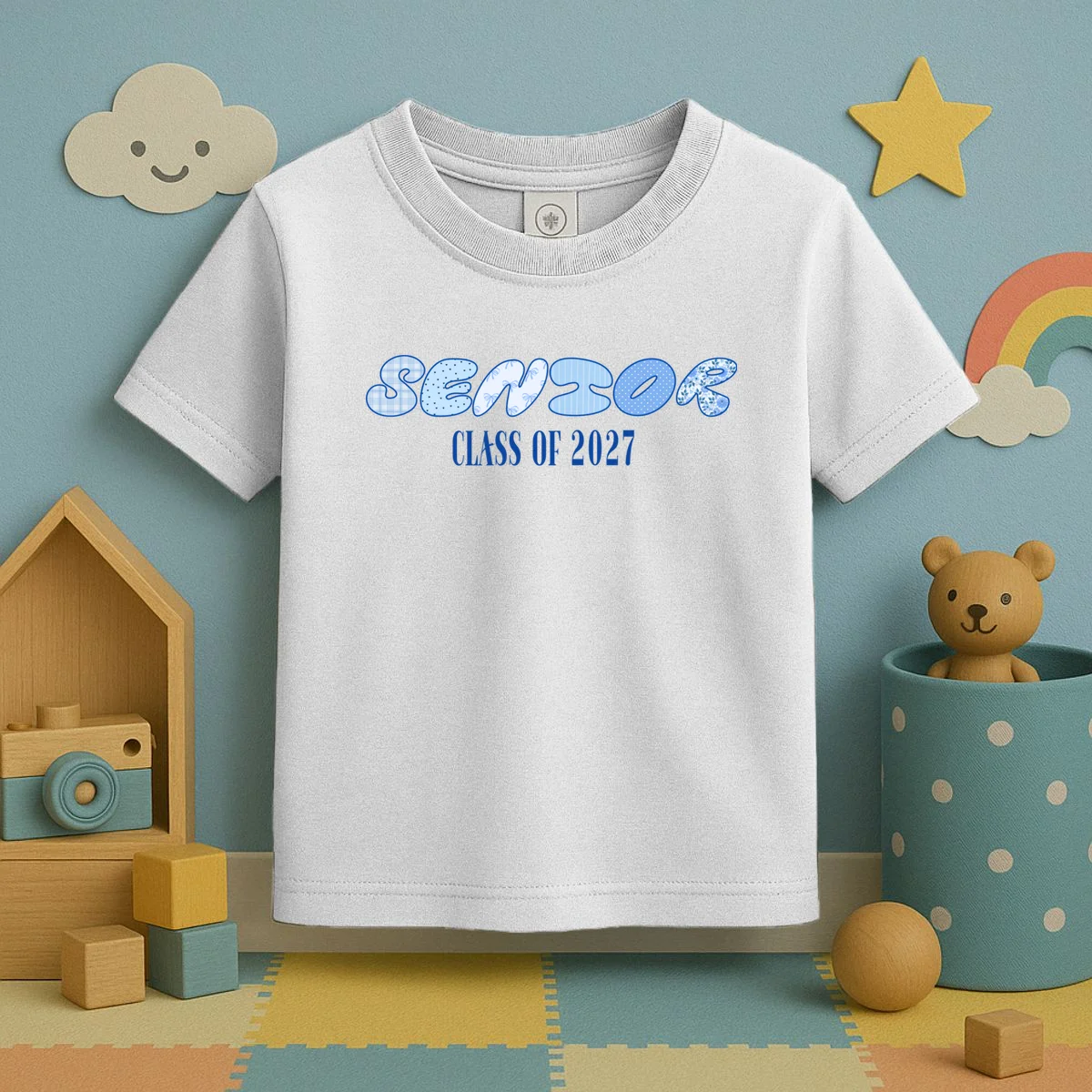 Cute Senior Class of Custom Year Toddler T-Shirt - Front 2