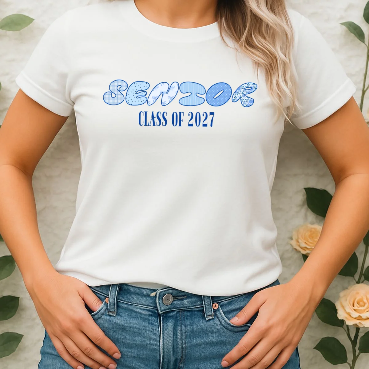 Cute Senior Class of Custom Year Women's T-Shirt - Front 1