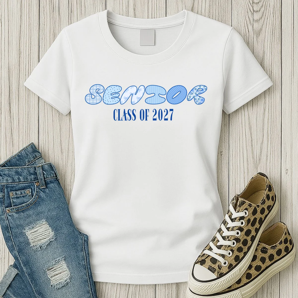 Cute Senior Class of Custom Year Women's T-Shirt - Front 2
