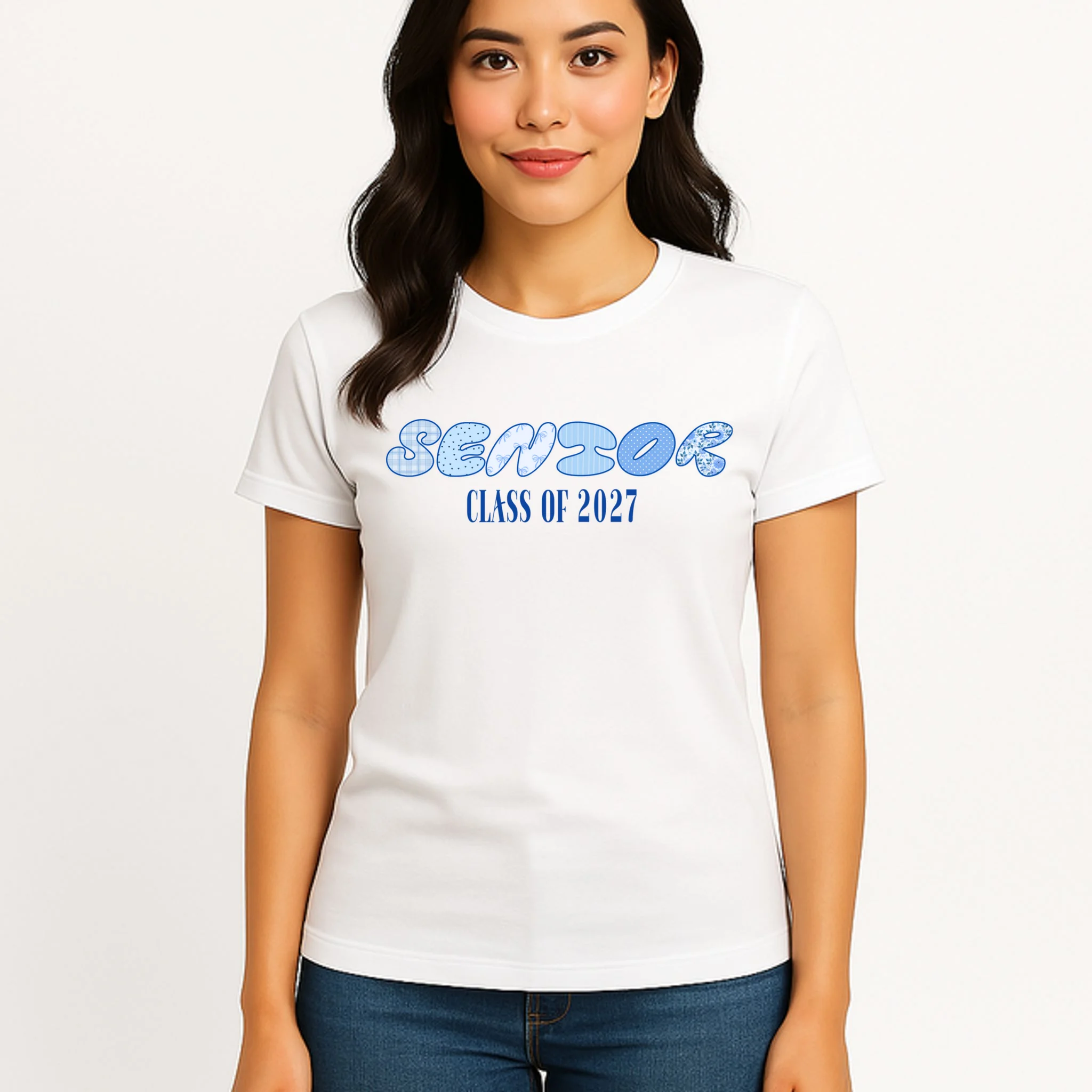 Cute Senior Class of Custom Year Women's T-Shirt - Front 3