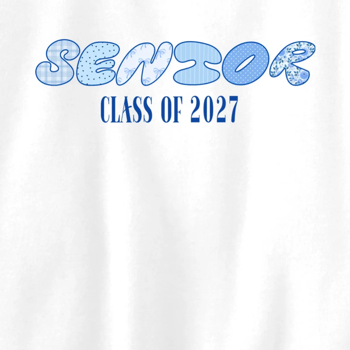 Cute Senior Class of Custom Year Kids Sweatshirt - Front - Close-up