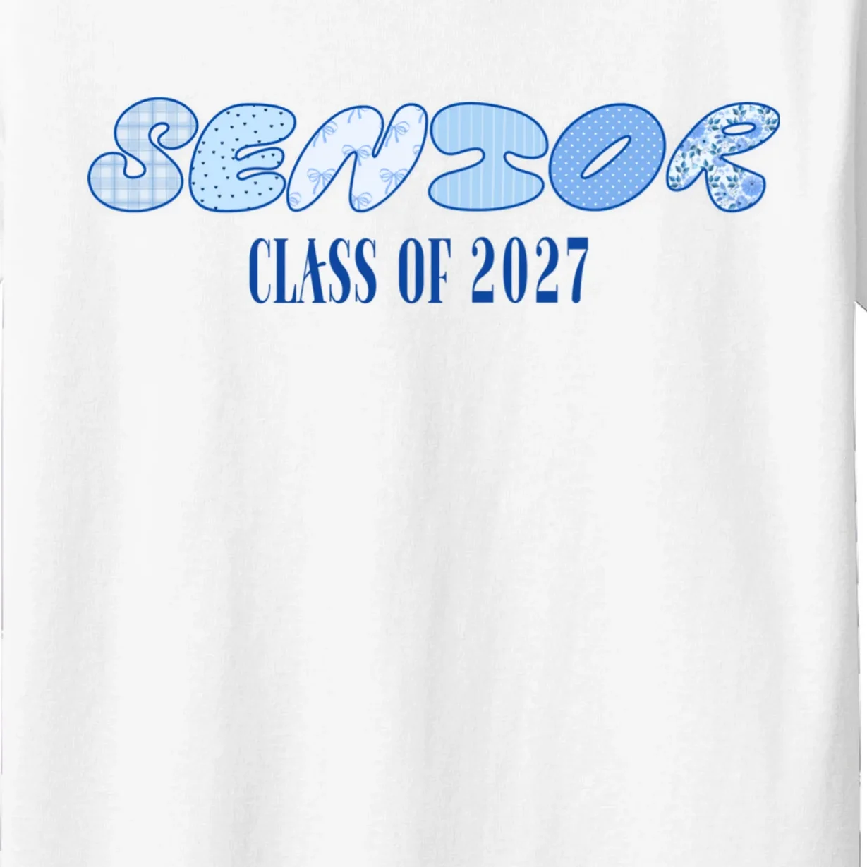 Cute Senior Class of Custom Year Kids T-Shirt - Front - Close-up