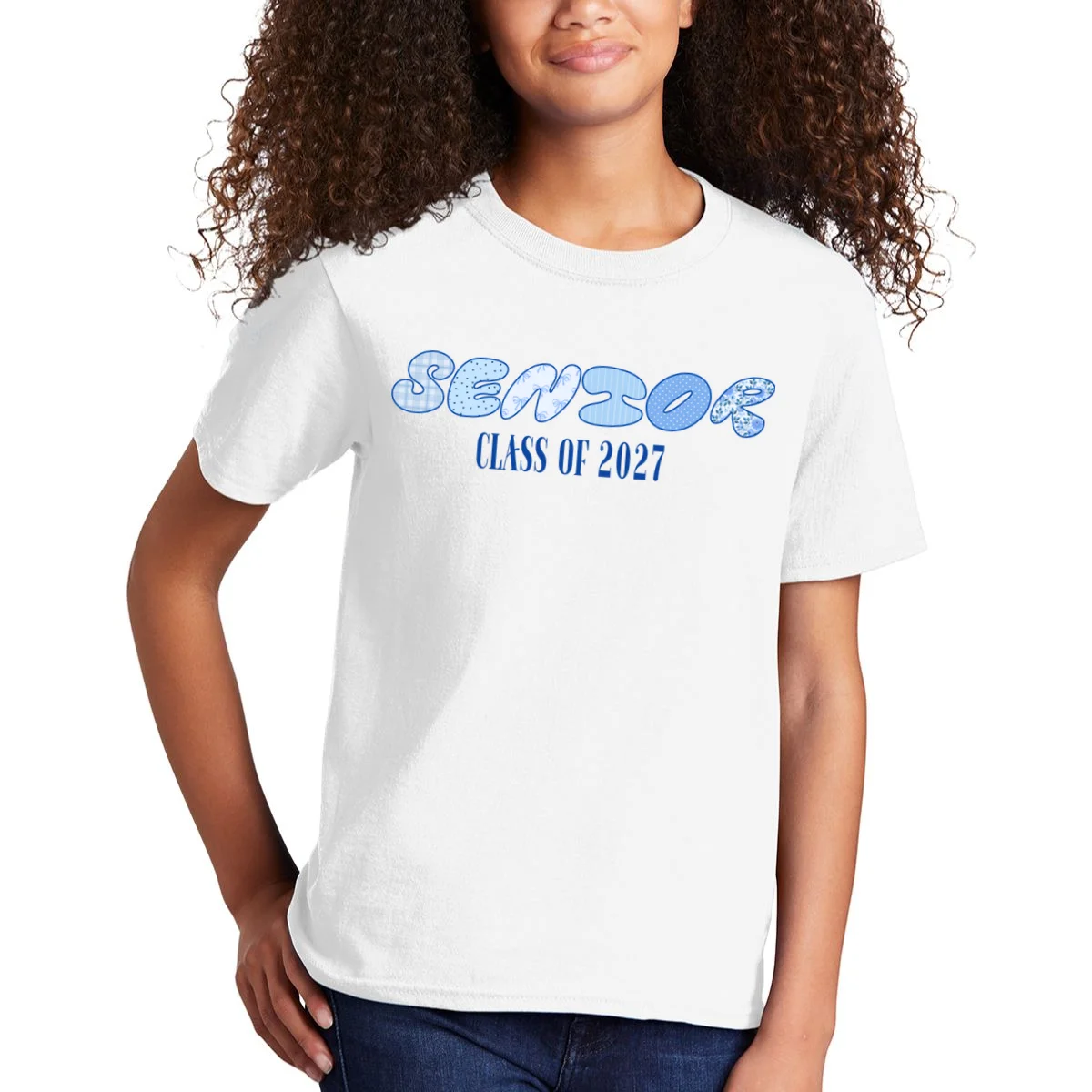 Cute Senior Class of Custom Year Kids T-Shirt - Front 1