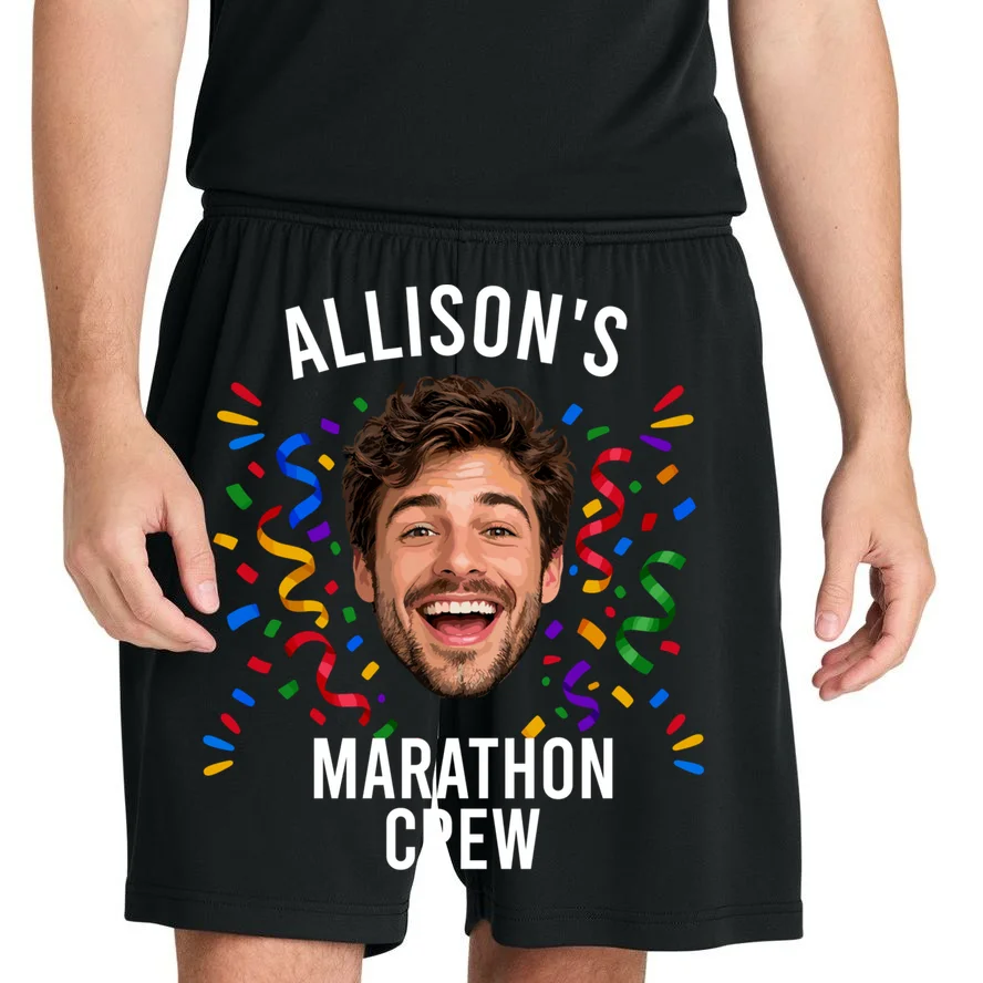 Marathon Personalized Photo Custom Gift - Runner Name & Face Marathon Crew Men's Shorts - Front 1