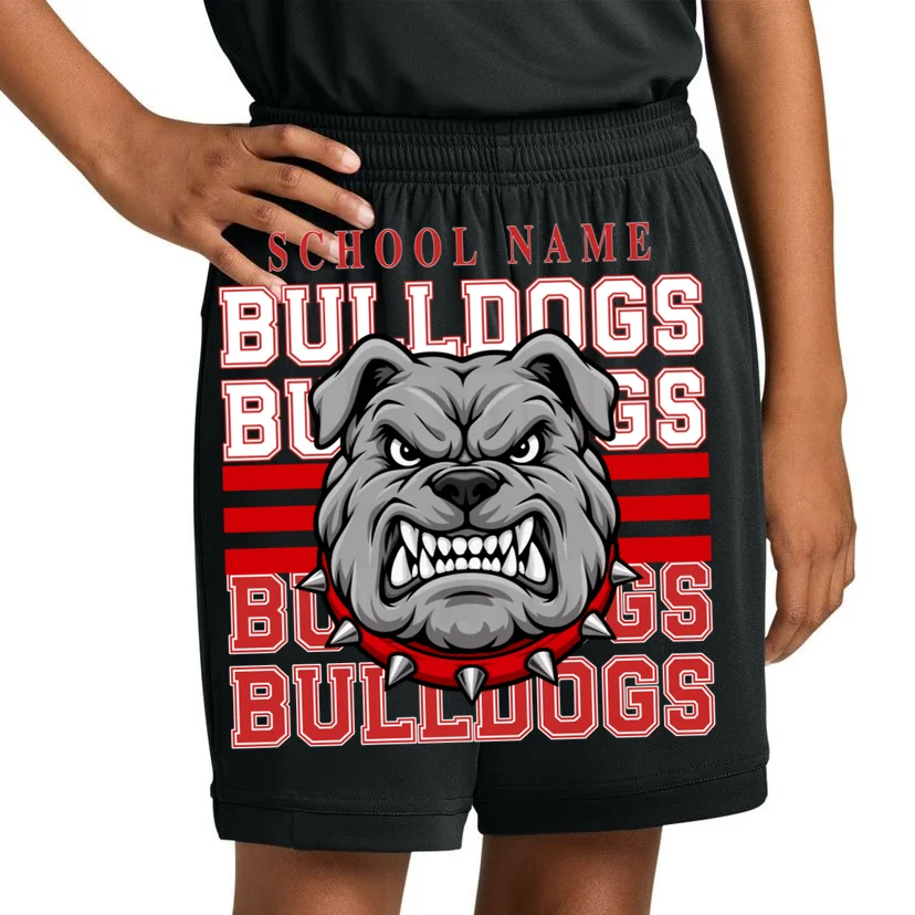 Custom School Gators Mascot Personalized Team Name Gift - School Spirit and Team Pride Kids Shorts - Front 1