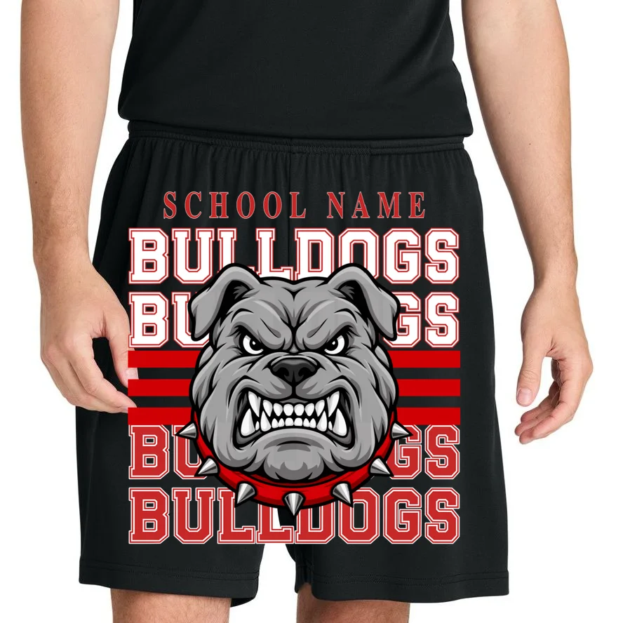 Custom School Gators Mascot Personalized Team Name Gift - School Spirit and Team Pride Men's Shorts - Front 1