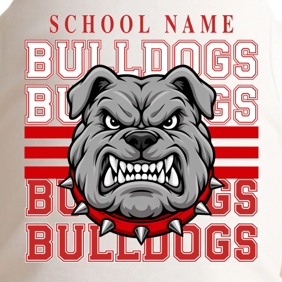 Custom School Gators Mascot Personalized Team Name Gift - School Spirit and Team Pride Doggie Tank - Front - Close-up