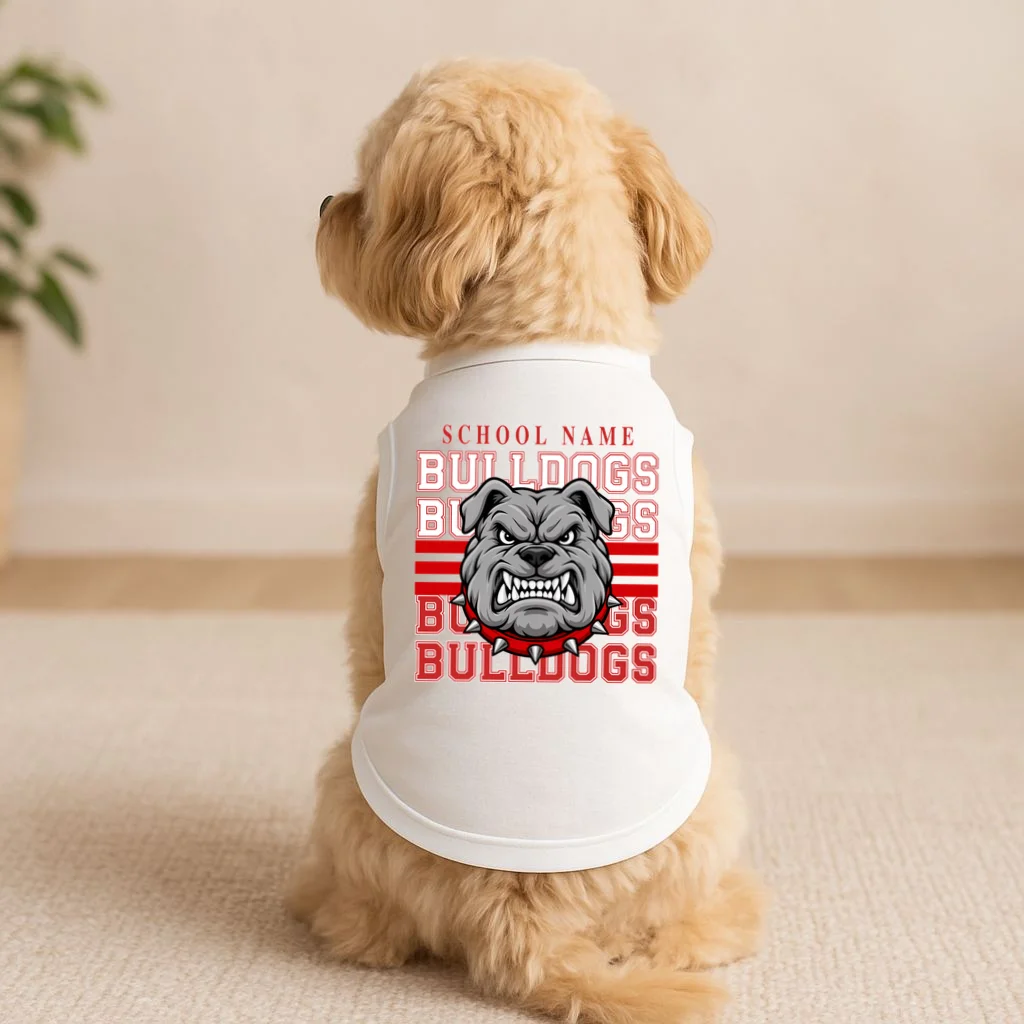 Custom School Gators Mascot Personalized Team Name Gift - School Spirit and Team Pride Doggie Tank - Front 1