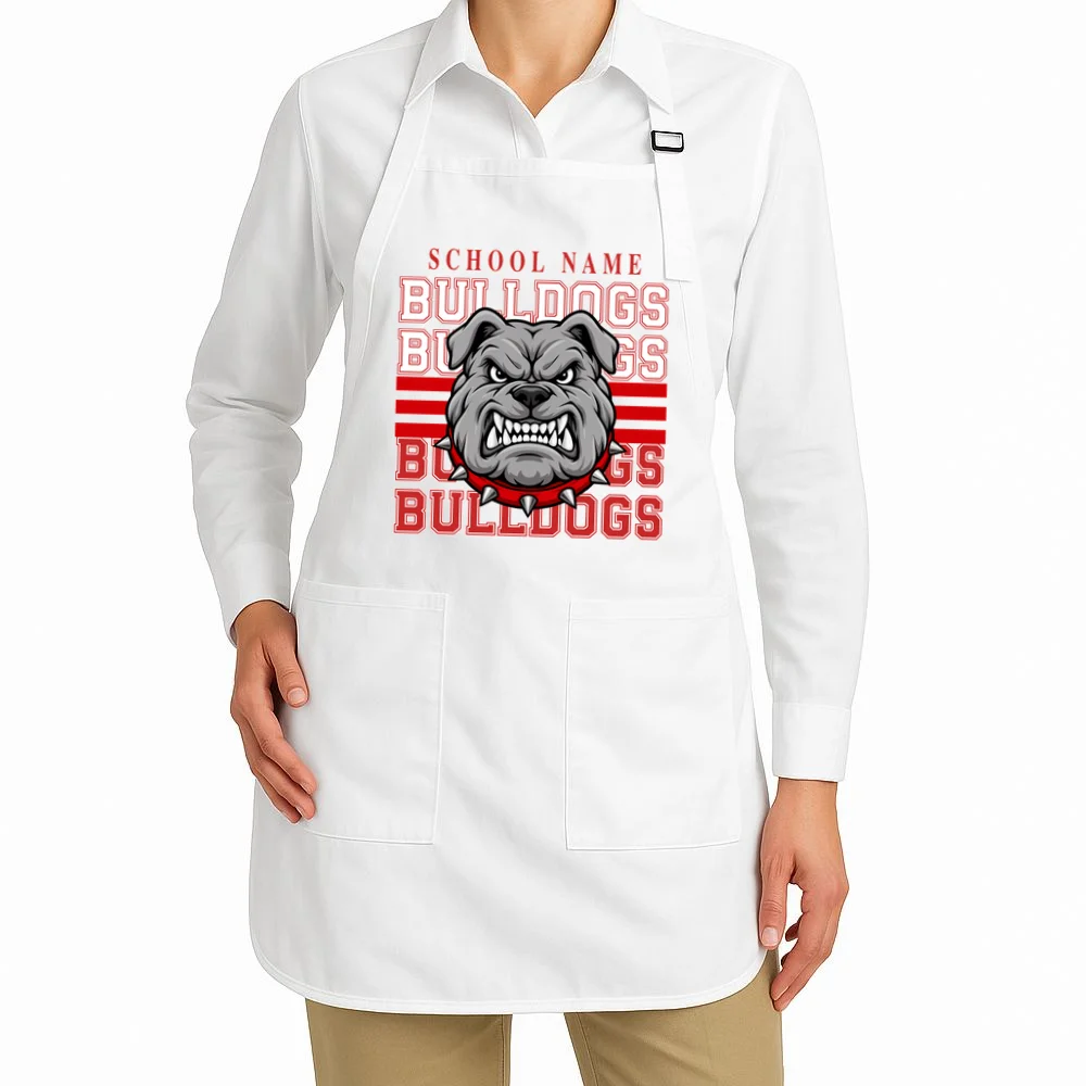 Custom School Gators Mascot Personalized Team Name Gift - School Spirit and Team Pride Apron - Front 1