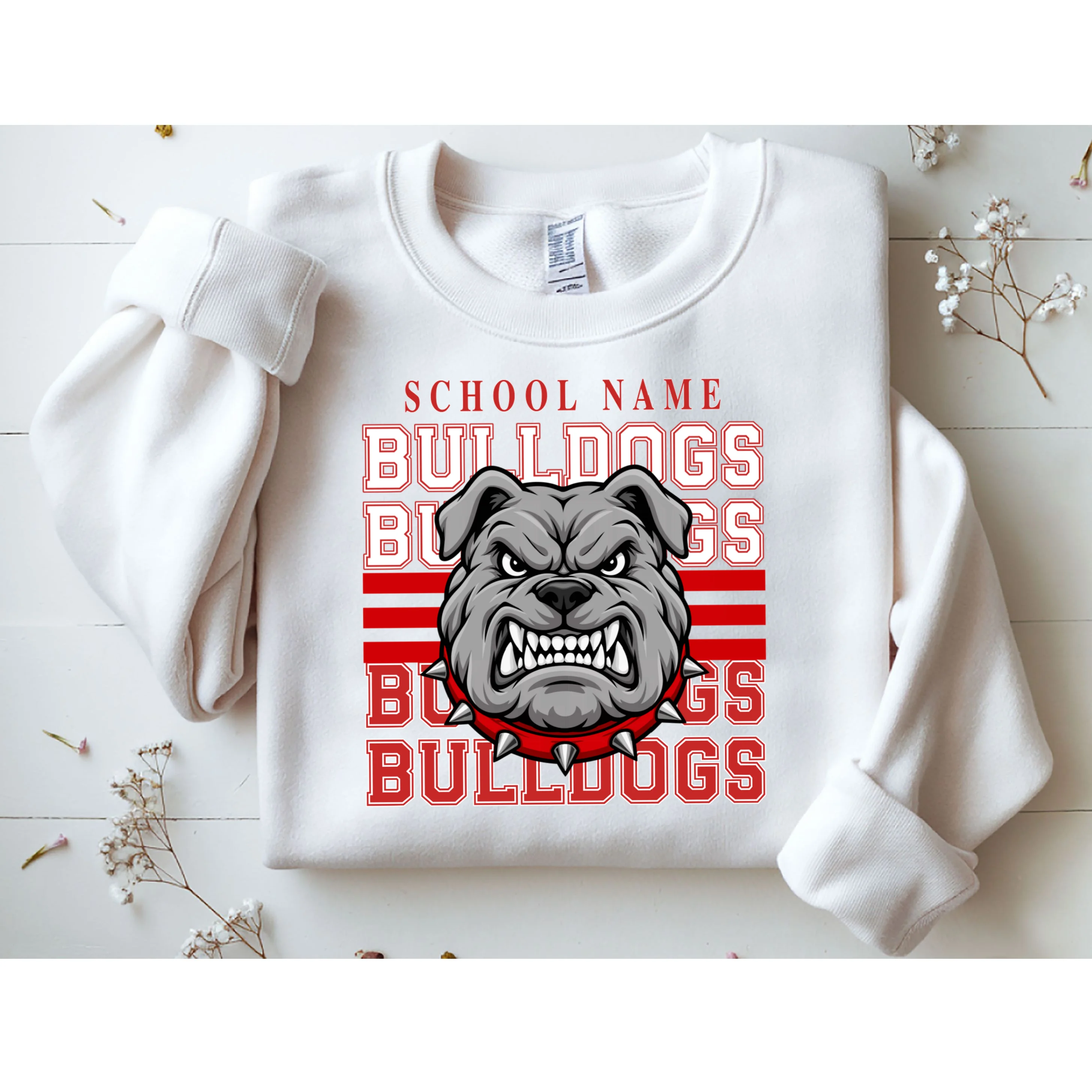 Custom School Gators Mascot Personalized Team Name Gift - School Spirit and Team Pride Men's Sweatshirt - Front 1