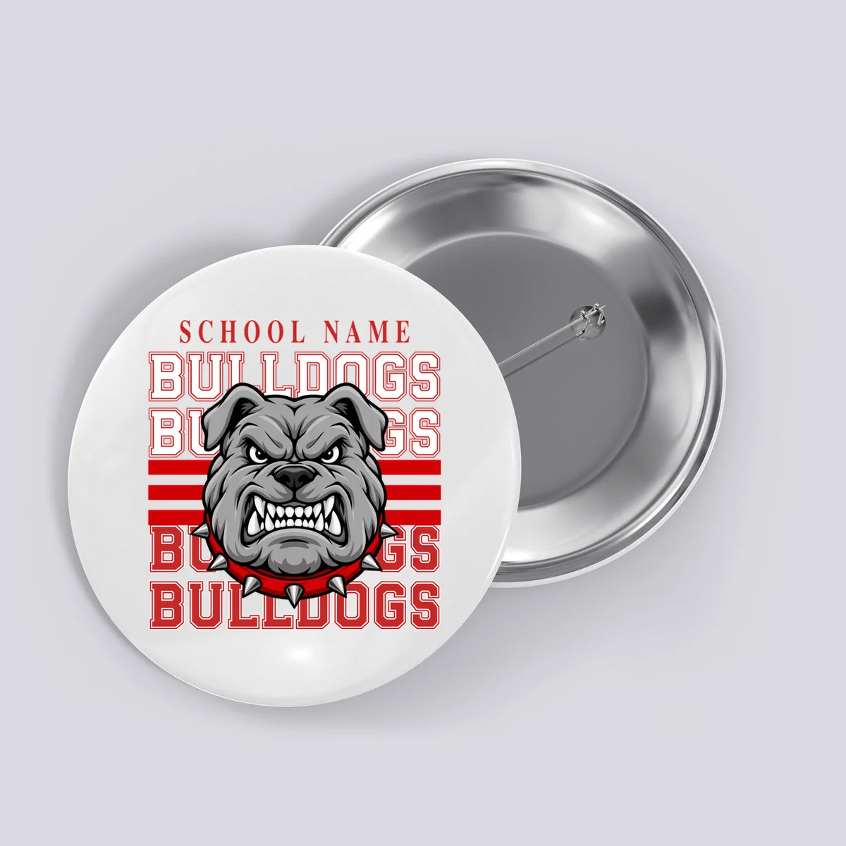 Custom School Gators Mascot Personalized Team Name Gift - School Spirit and Team Pride Button - Front