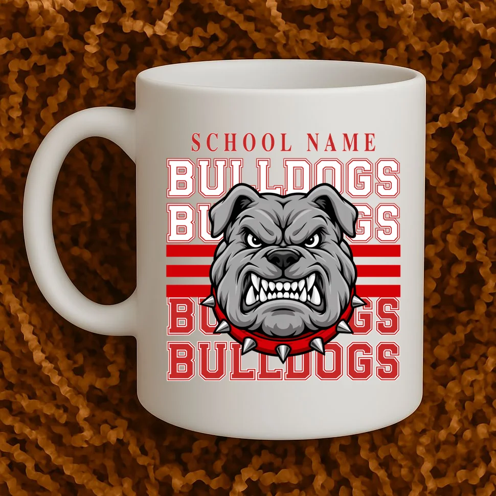 Custom School Gators Mascot Personalized Team Name Gift - School Spirit and Team Pride Mug - Front 1