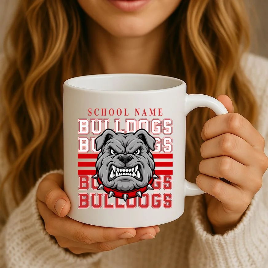 Custom School Gators Mascot Personalized Team Name Gift - School Spirit and Team Pride Mug - Front 2