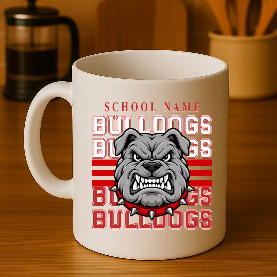 Custom School Gators Mascot Personalized Team Name Gift - School Spirit and Team Pride Mug - Front 3