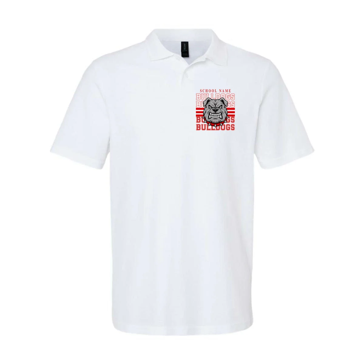 Custom School Gators Mascot Personalized Team Name Gift - School Spirit and Team Pride Men's Polo - Front