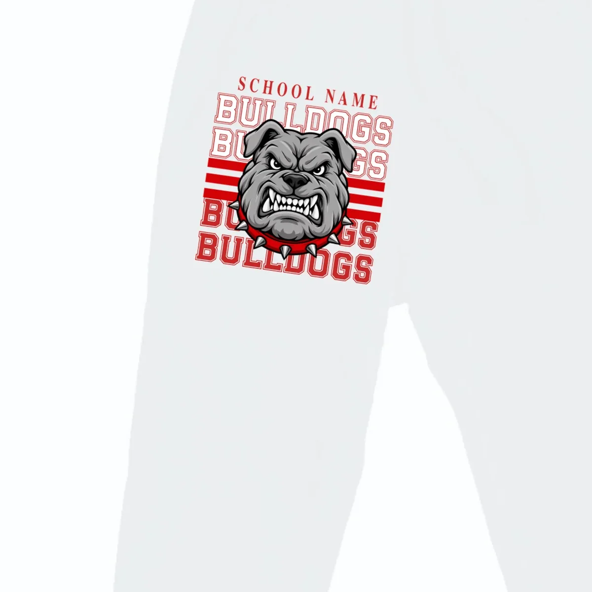 Custom School Gators Mascot Personalized Team Name Gift - School Spirit and Team Pride Men's Sweatpants - Front - Close-up