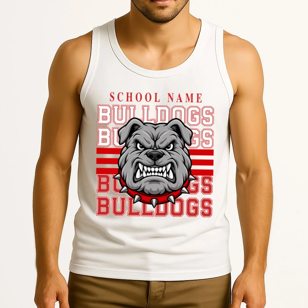 Custom School Gators Mascot Personalized Team Name Gift - School Spirit and Team Pride Men's Tank Top - Front 2