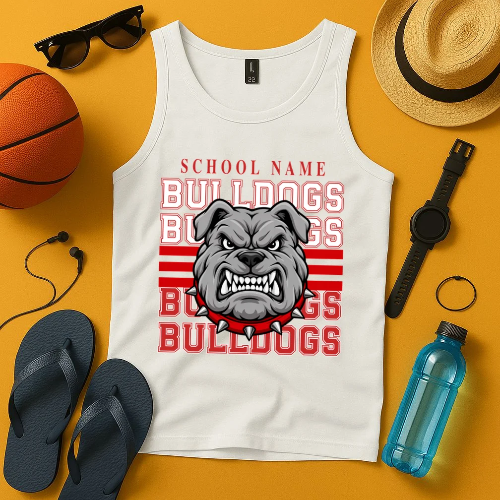 Custom School Gators Mascot Personalized Team Name Gift - School Spirit and Team Pride Men's Tank Top - Front 3