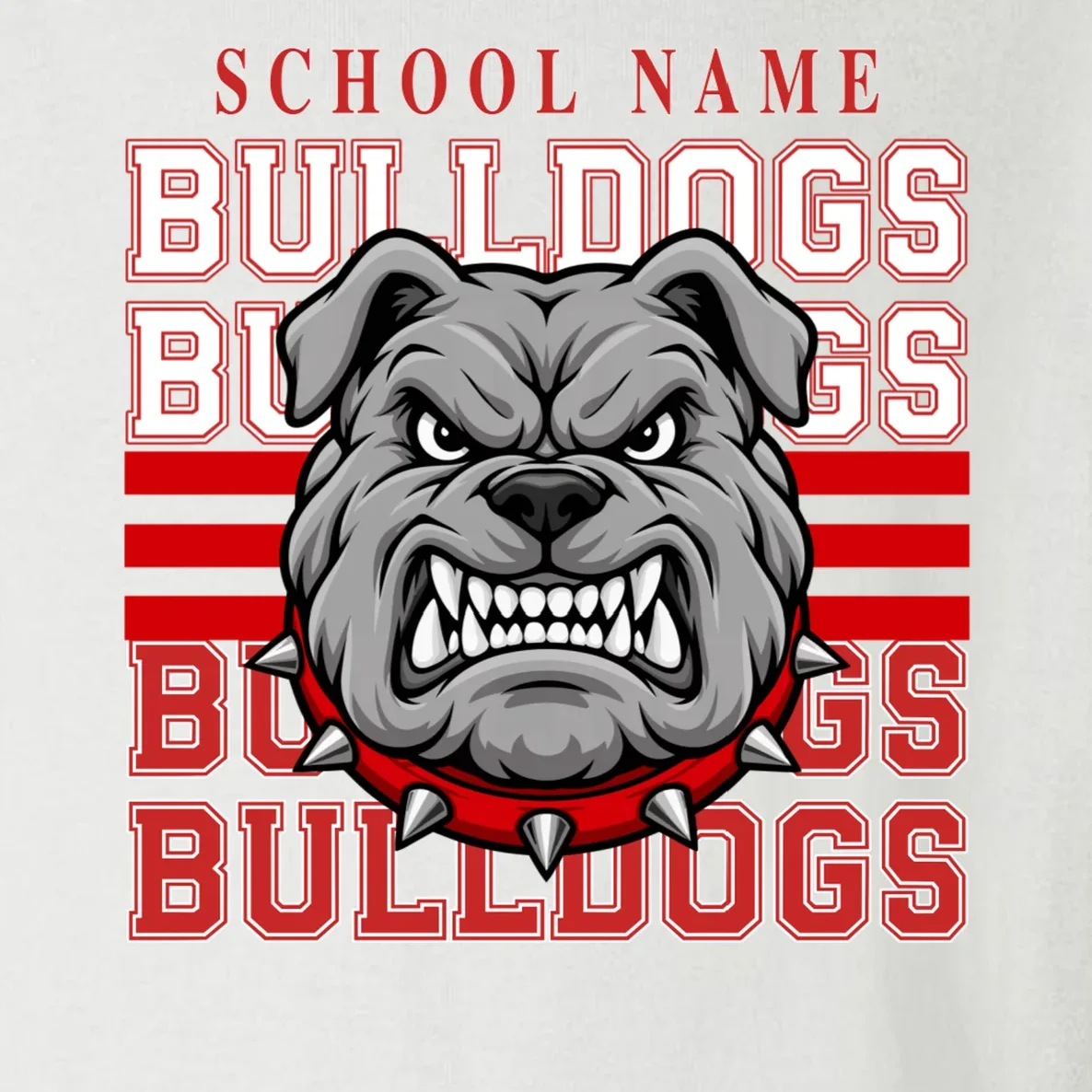 Custom School Gators Mascot Personalized Team Name Gift - School Spirit and Team Pride Toddler Long Sleeve Shirt - Front - Close-up
