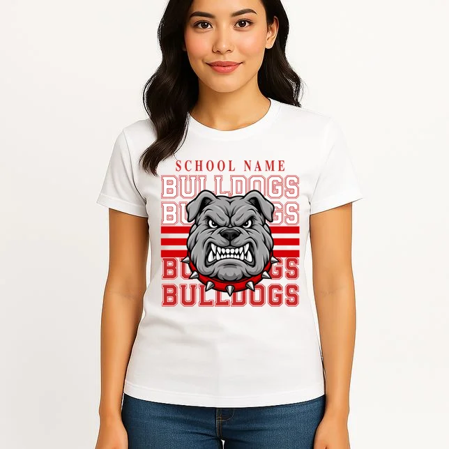 Custom School Gators Mascot Personalized Team Name Gift - School Spirit and Team Pride Women's T-Shirt - Front 3