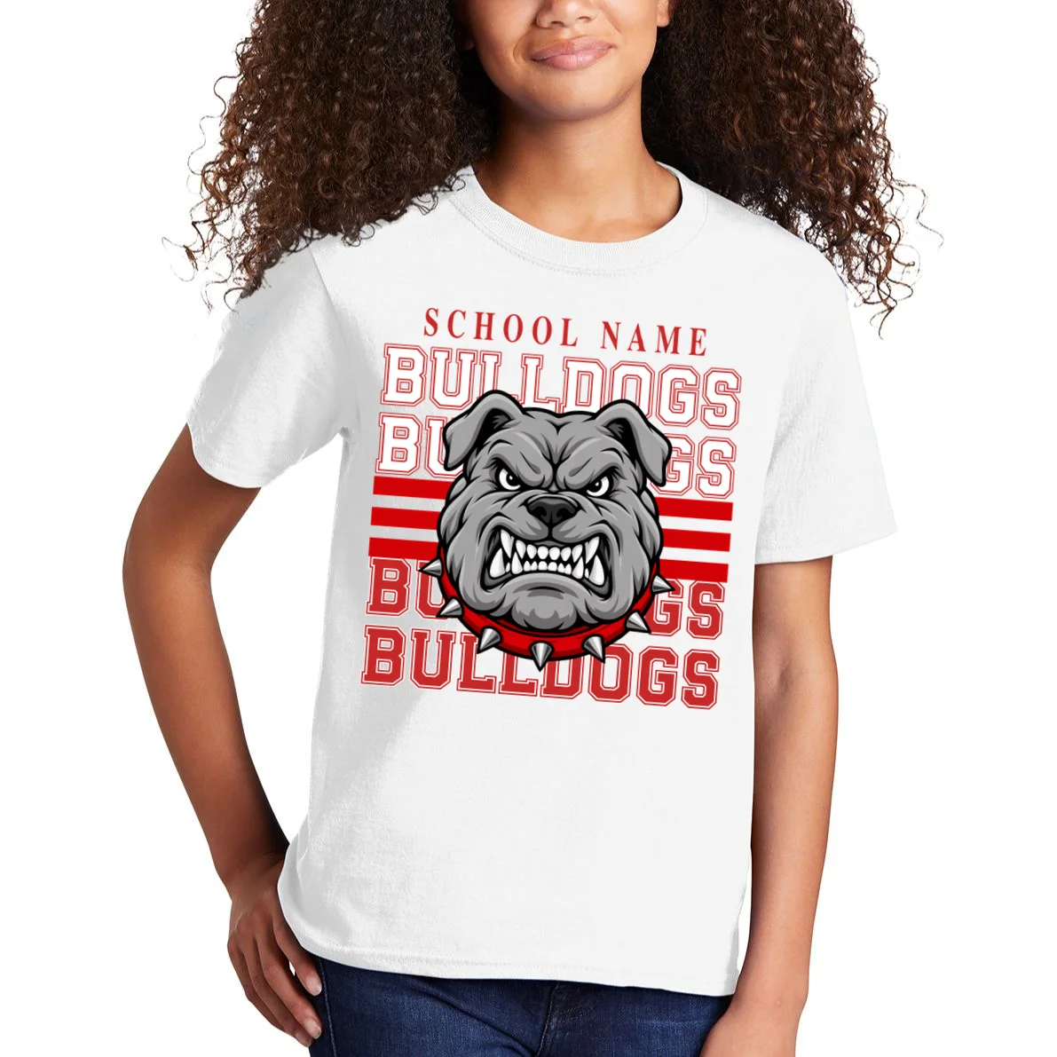 Custom School Gators Mascot Personalized Team Name Gift - School Spirit and Team Pride Kids T-Shirt - Front 1