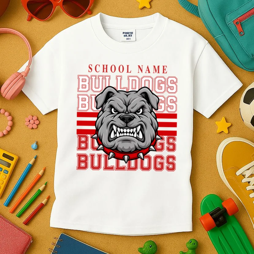 Custom School Gators Mascot Personalized Team Name Gift - School Spirit and Team Pride Kids T-Shirt - Front 2