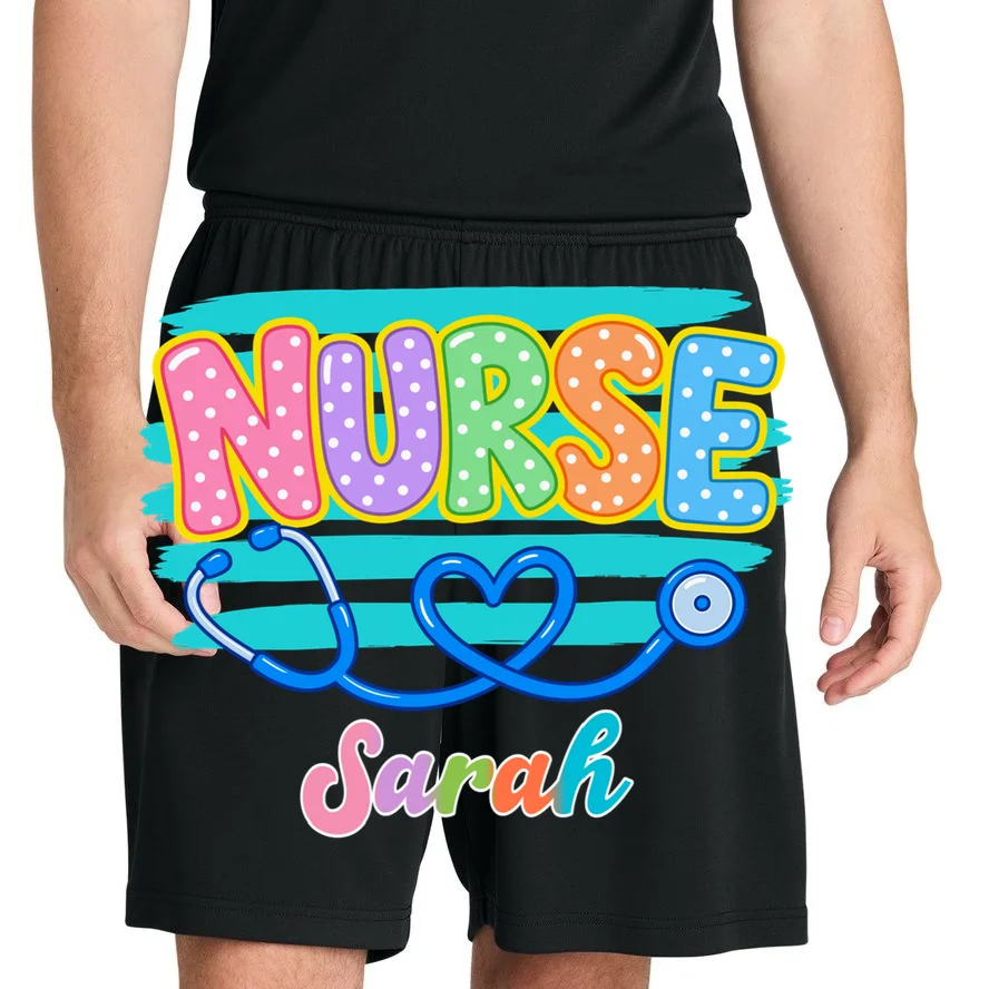 Nurse – Personalized Stethoscope Heart Design Men's Shorts - Front 1