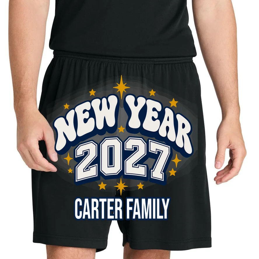 New Year 2027 Family Matching Shirt Design Men's Shorts - Front 1