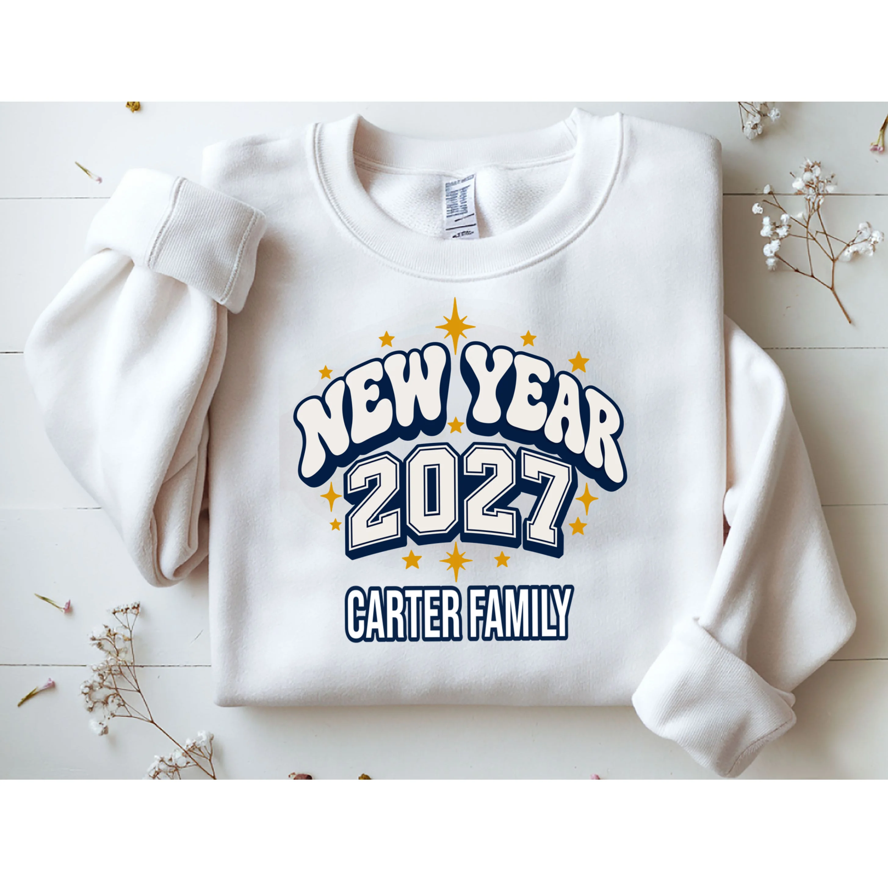 New Year 2027 Family Matching Shirt Design Men's Sweatshirt - Front 1