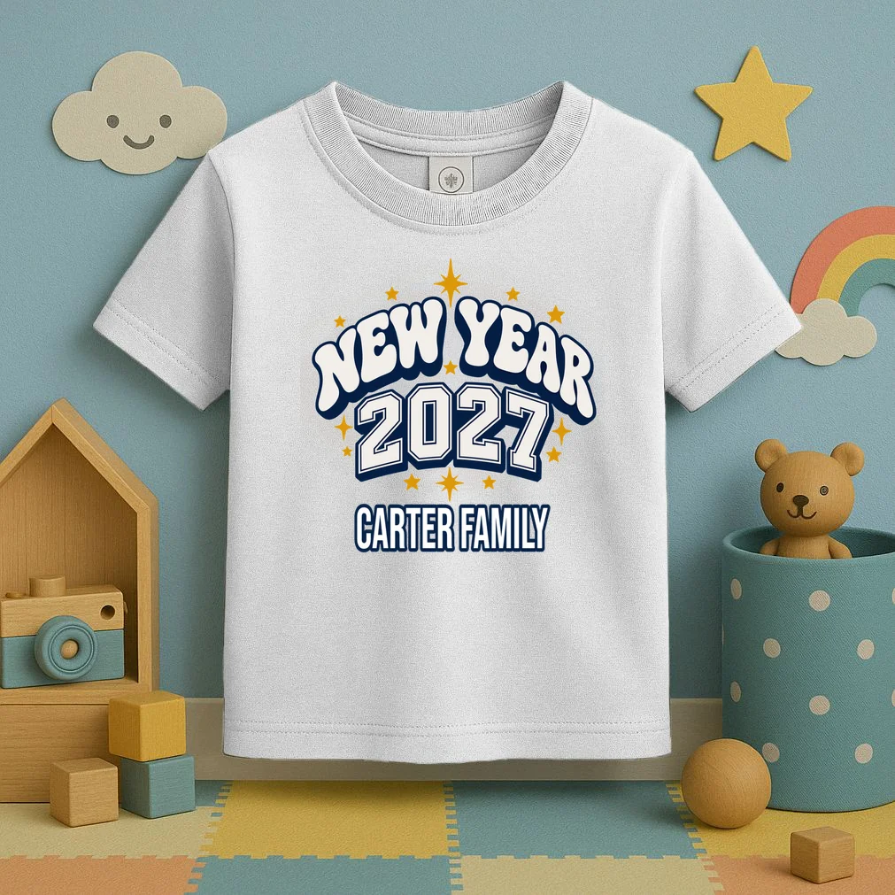 New Year 2027 Family Matching Shirt Design Toddler T-Shirt - Front 2