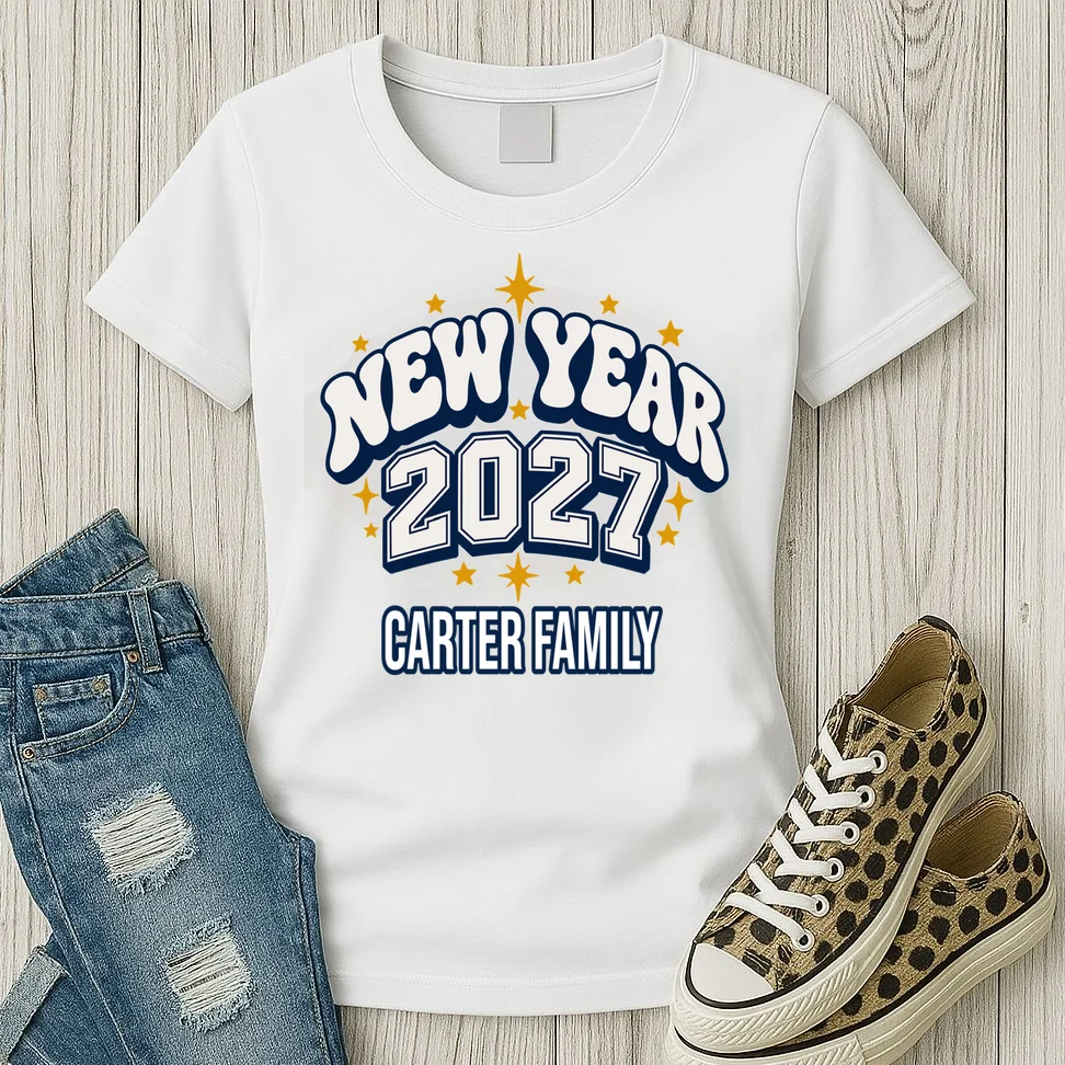 New Year 2027 Family Matching Shirt Design Women's T-Shirt - Front 2