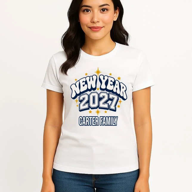 New Year 2027 Family Matching Shirt Design Women's T-Shirt - Front 3